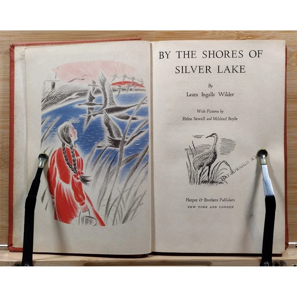 By the Shores of Silver Lake by Laura Ingalls Wilder (1939, Hardcover) Ex-LIB